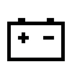 Fototapeta premium A 16x16 Car Battery Line Icon Pixel Art - Retro style