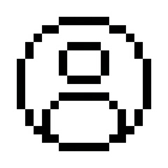A 16x16 User Line Icon Pixel Art