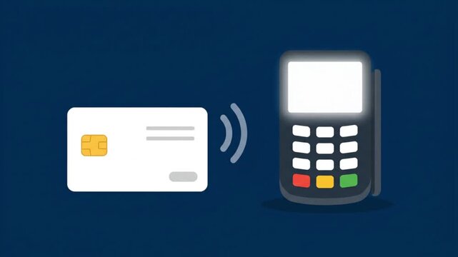 Contactless Payment Transaction Credit Card Near Terminal for Secure Digital Wallet Checkout