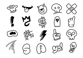 Hand Drawn Grafiti Doodle Element