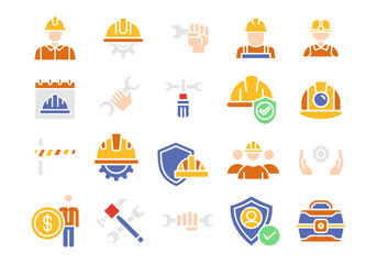 Obraz premium Labour Day Icon Element Set