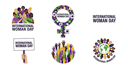 International Women's Day illustrations celebrating diversity and empowerment