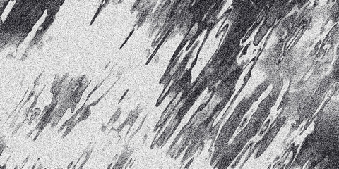 Dynamic abstract grayscale background with diagonal brushstroke-like textures and granular noise creating a sense of movement and artistic expression for graphic design