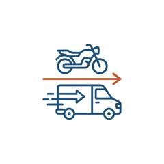 Obraz premium Fleet Delivery Vehicle Transport Logistics Service