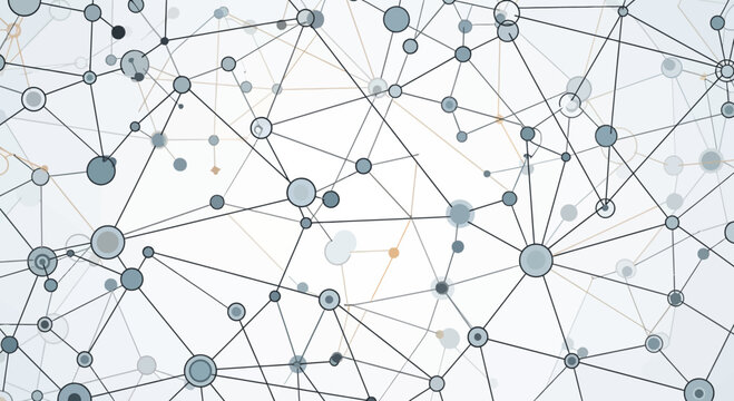 Complex Network Structure with Interconnected Nodes.