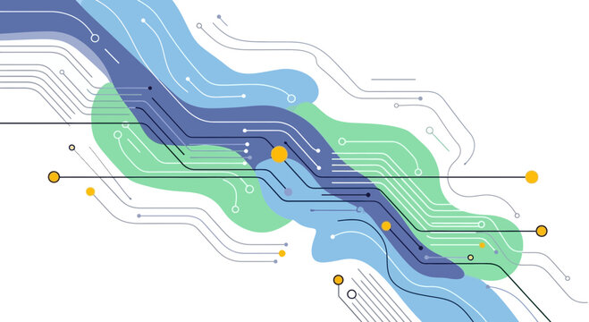 Abstract Digital Waveform Design Element Closeup.
