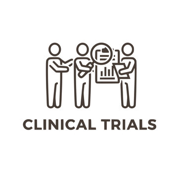 Medical Device Clinical Trials Icon Human Research GCP FDA Black Vector