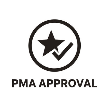 PMA Premarket Approval Icon FDA High Risk Class III Device Black Vector