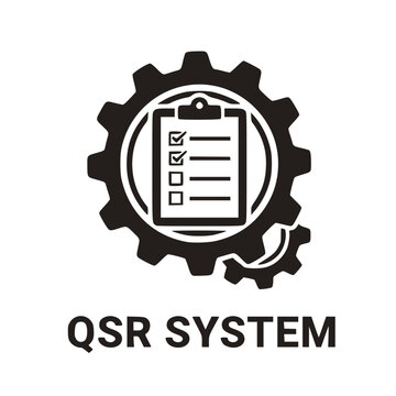 Quality System Regulation QSR Icon FDA 21 CFR 820 GMP Black Vector