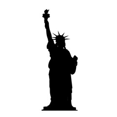 Statue of Liberty silhouette, iconic landmark, independence symbol