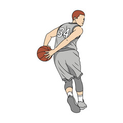 Behind The Back Basketball Dribbling Technique Showing Skill And Control In Motion On Court