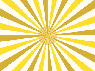 Vibrant radial sunburst pattern with bold yellow and white stripes in dynamic modern vector design for branding