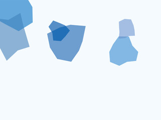 Modern abstract blue geometric shapes on white background for design