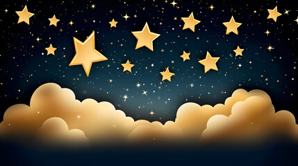 Fototapeta premium Golden Hour Nighttime Sky