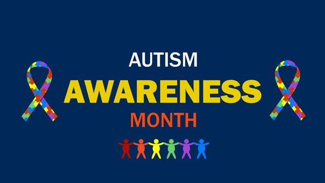 Autism awareness month motion video. Campaign about celebrating international autism day