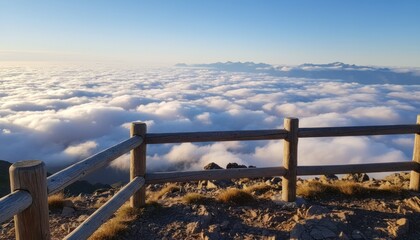 Mountain View Over Clouds.