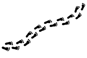 Footprints In A Line