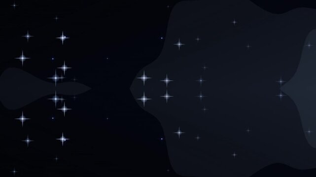 Abstract Dark Space Background with Twinkling Stars and Nebulae.