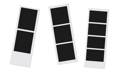 blank photo frames photobooth empty frame illustration clipart