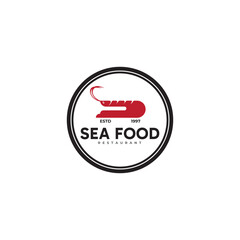Seafood or fish shrimp crab restaurant logo