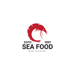Seafood or fish shrimp crab restaurant logo