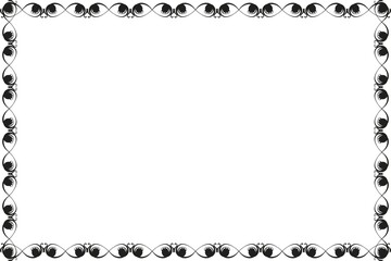 Simple Frame and Unique Black Color Frame with White Background, Unique Photo Frame and Amazing Border Frame