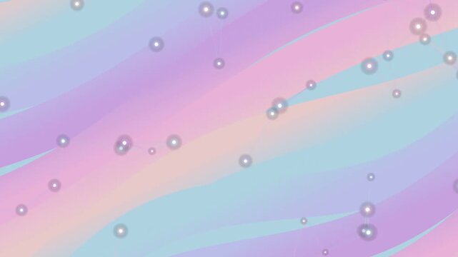 Pastel Wavy Background with Glowing Orbs Abstract Unicorn Gradient