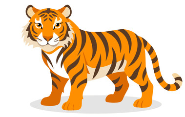 Obraz premium tiger cartoon isolated on white