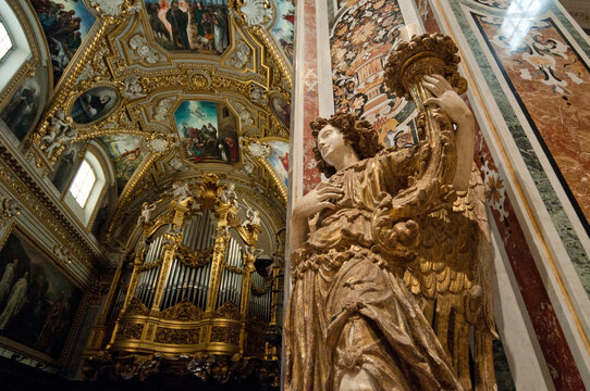 Italy,Frosinone, Cassino.  The Cathedral in the abbey of Monte Cassino.  Destroyed by allied bombing in World War II, rebuilt with US money after the war.
