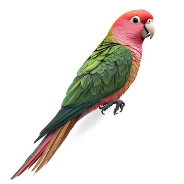 King Parrot Isolated on White Background