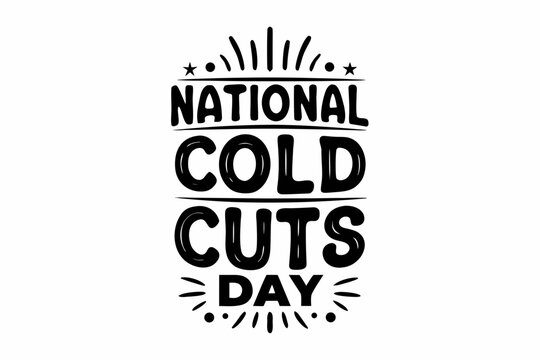 NATIONAL COLD CUTS DAY vector illustration isolated on white background