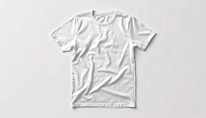 Blank White T-Shirt Mockup Flat Lay &ndash; Clean Fashion Advertising Template