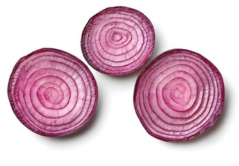 Three Slices of Red Onion