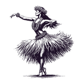 beautiful Hawaiian hula dancer