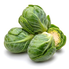 Fototapeta premium Fresh and Crisp Green Brussels Sprouts Perfect for Healthy Cooking and Recipes