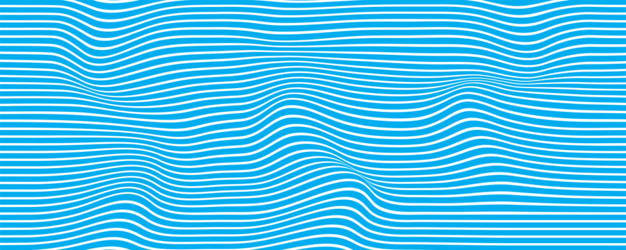 Abstract wave vector background . Stylized flowing water . Graphic line art.