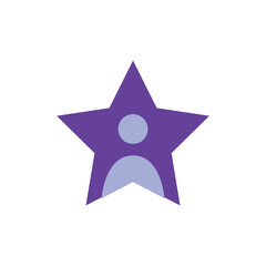 Obraz premium Influencer profile and top rated brand star icon