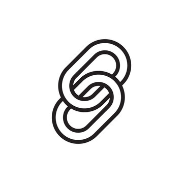 Link Building Chain Backlink Strategy Line Icon