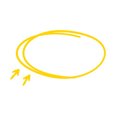 Yellow Circles Mark Important Highlights