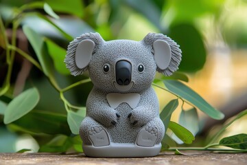 A tiny koala-shaped cable protector with soft grip