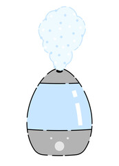 加湿器のイラスト(電源ON)-2