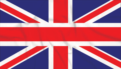 Vector illustration of the flag of England or the United Kingdom, UK, in a rectangular shape with a flat design. Europe, London.