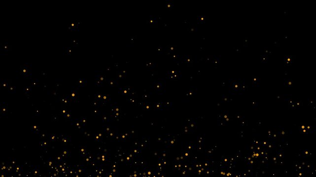 Abstract Fire Particles and Burning Embers with Glowing Sparkles, Flying Ash Flakes and Bonfire Flames &ndash; Cinematic 4K Overlay Animation for Motion Graphics and Stock Footage