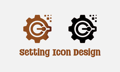 Modern Cogwheel Technology Symbol
