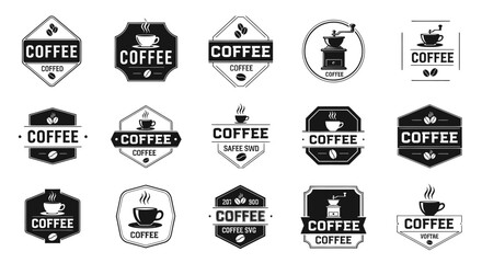 Obraz premium Coffee Shop Logos, Badges and Labels Set - Vintage and Modern Designs