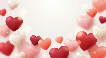 Colorful hearts background for Valentine's Day concept of love  