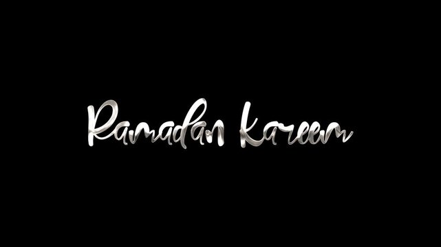 Ramadan kareem greeting on black background. Ideal for social media posts, greeting cards, and digital designs for the holy month.