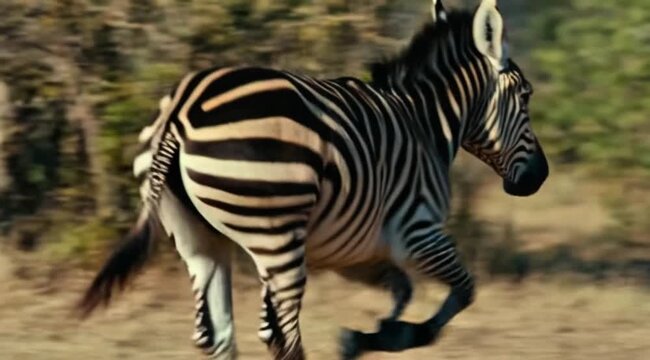 Artistic studio portrait of a rare quagga-like equid with distinctive brown and black stripes.