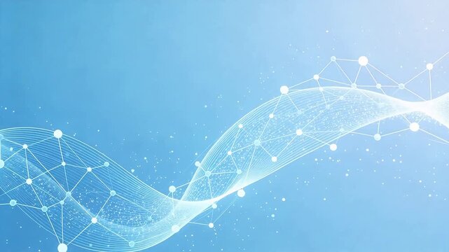 Abstract network pattern on blue background