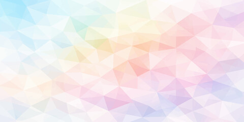 Fototapeta premium Abstract colorful background with triangles and blue diamond pattern in a seamless vector design for a modern art backdrop